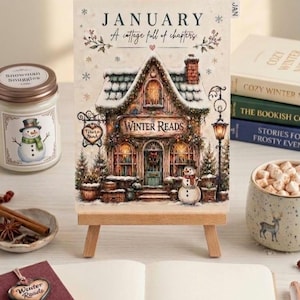 Cottagecore Monthly Planner Dashboards | Bookshop Illustrations (A5, A6, HP)