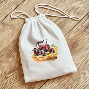 Traktor Bügelbilder, Bauernhof Wasserfarbe Trecker zum Aufbügeln, Coole Fahrzeuge Kinder Geburtstag Transferfolie, Traktor Tshirt Druck image 8