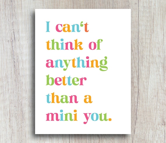 Baby Shower Card | I Can't Think Of Anything Better Than A Mini You | Card for New Parents | Gift For Mom To Be | New Baby Card