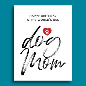 Happy Birthday To The Best Dog Mom | Birthday Card From The Dog | Birthday Gift for Her | Dog Mom Birthday Card | Dog Lover Card