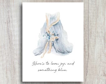 Something Blue Bridal Shower Card: Elegant Wedding Greeting