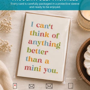 Baby Shower Card | I Can't Think Of Anything Better Than A Mini You | Card for New Parents | Gift For Mom To Be | New Baby Card immagine 4