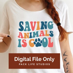 Animal Lover PNG | Vet Tech Tshirt Design | 1970s Vibe Artwork PNG | Groovy Animal Rights PNG | Retro Quote Sublimation