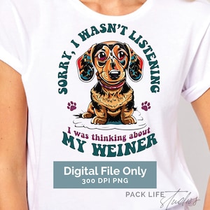 Drôle de teckel PNG Clipart | Conception de t-shirts Weiner | Conceptions de sublimation de teckel | Fichier de transfert d’illustration de chien | Chien Weiner PNG