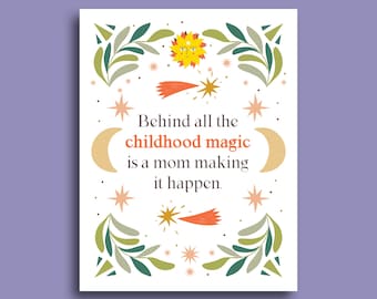 Childhood Magic Mother's Day Card | Whimsical Birthday Card for Mom | Mother's Day Card From Kids