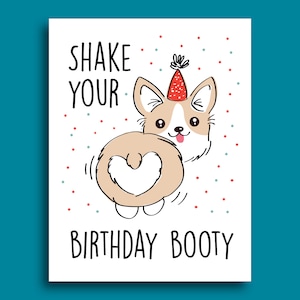 Funny Corgi Birthday Card: Dog Lover Celebration