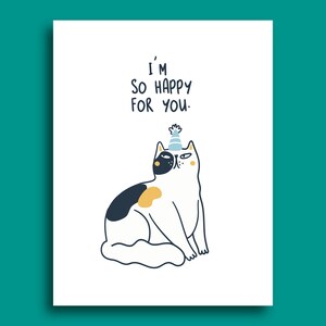 Congratulations Greeting Card | Funny Grumpy Cat | Congrats Card For All Occasions | Milestone Gifts | Celebration Gift | Happy For You