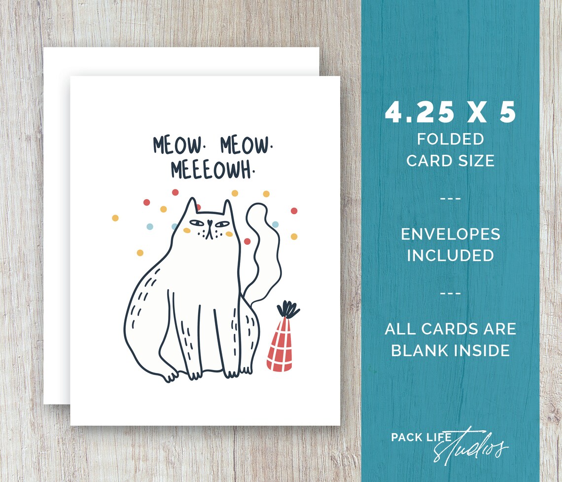 Grumpy Cat Celebration Greeting Card Set | Set of 10 Cards and ...
