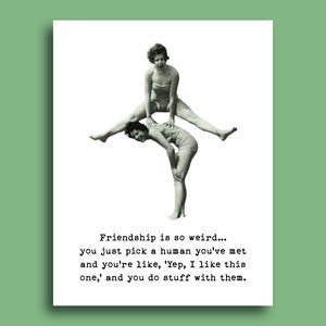 Birthday Card For Friend | Funny Friendship Card | Gift For Best Friend | Friendship is Weird Quote