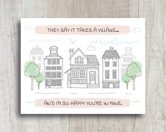 Heartfelt Thank You Card: They Say It Takes a Village