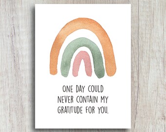 Gratitude Greeting Card: Thanksgiving Card for Friends
