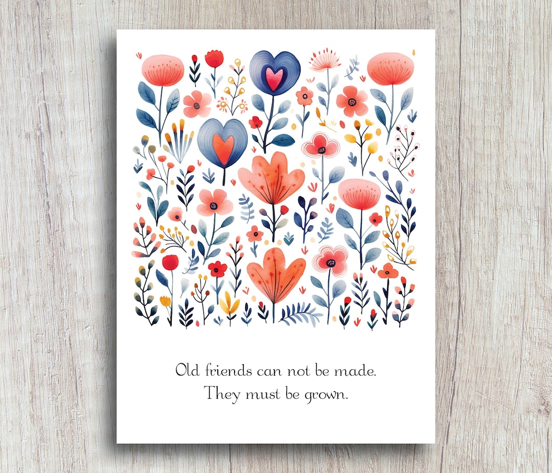 Old Friends Cannot Be Made | Friendship Greeting Card | Gift for Best ...