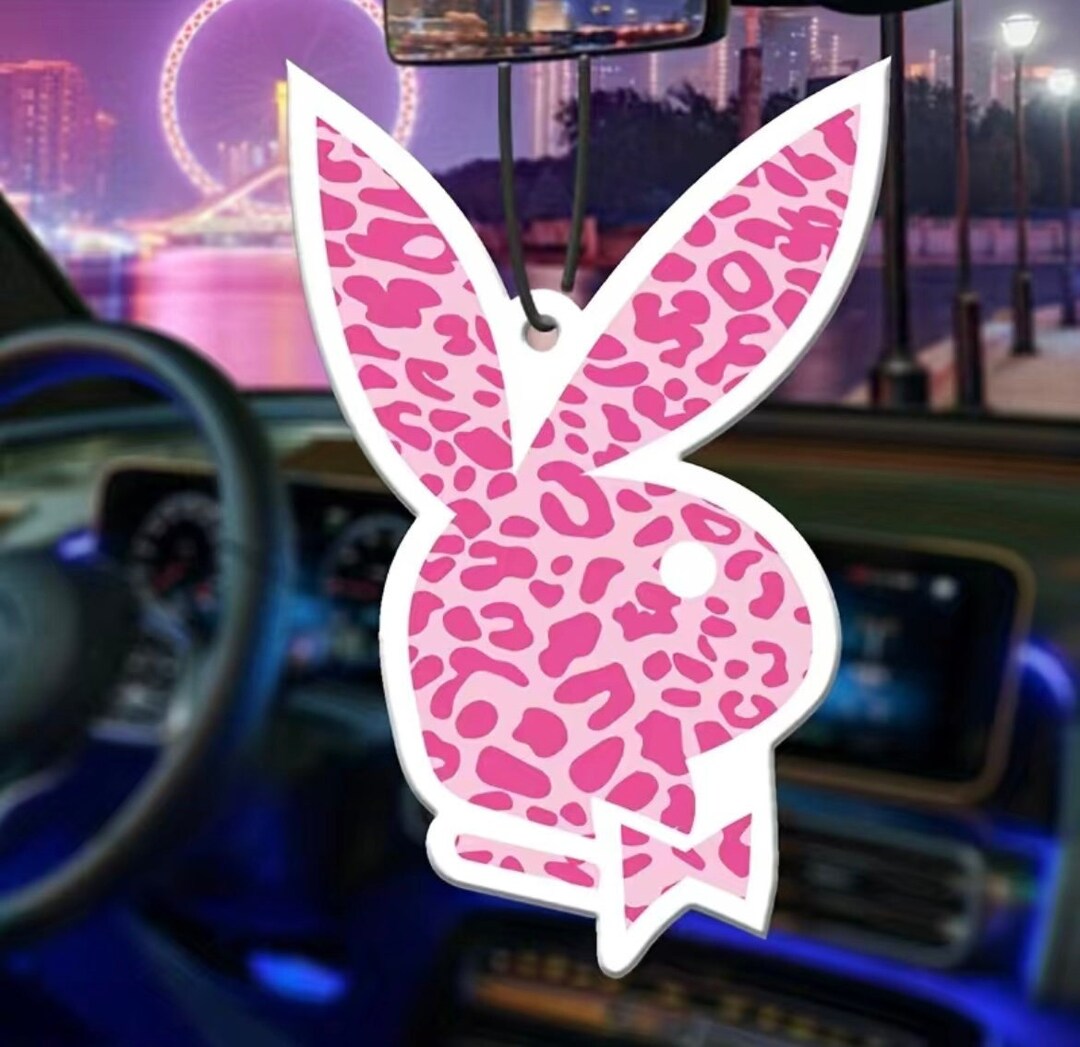Pink Leopard Print Playboy Bunny Car Ornament Scented Etsy