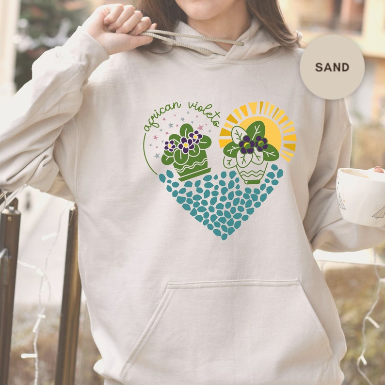 Plant Lover Tshirt, Potted Plant Gift, Houseplant Lover Gift, Plant Shirt, African Violet Shirt, Plant Gifts For Plant Lovers, Heart Shirt image 4