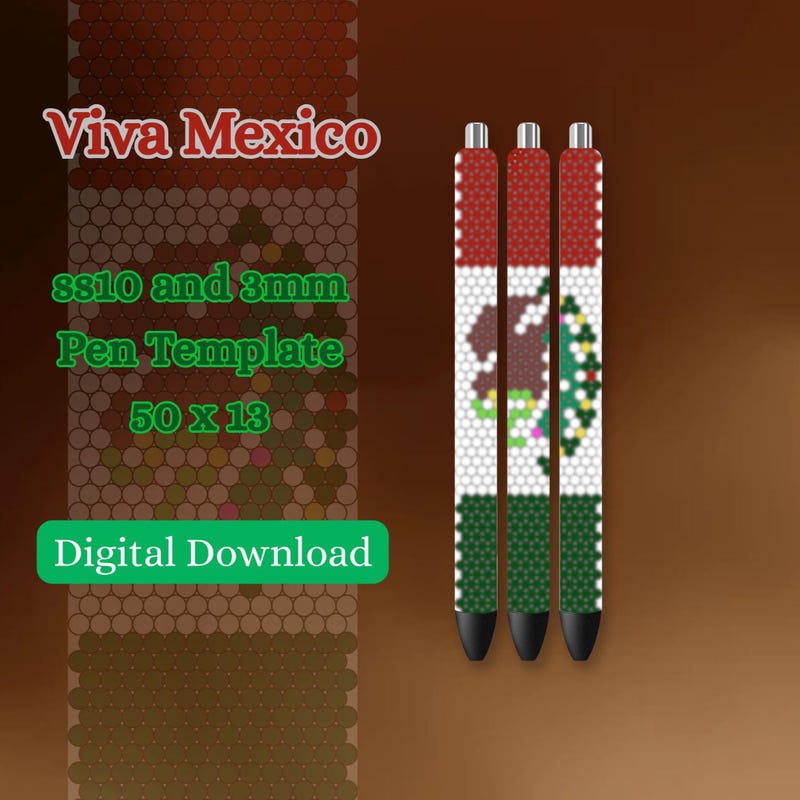Mexico Rhinestone Template Mexican Pen Template - Etsy