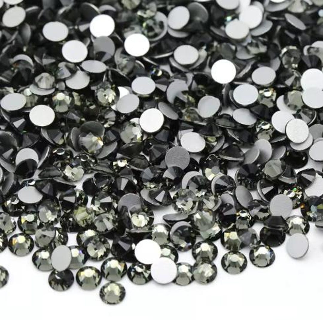 GLASS Rhinestones - Black Diamond - Etsy