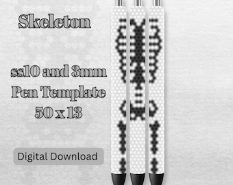 Skeleton Pen | Rhinestone Template | ss10 3mm