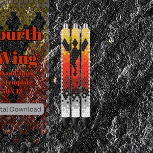 Dragon Pen Rhinestone Template | ss10 3mm | Fourth Wing Inspired