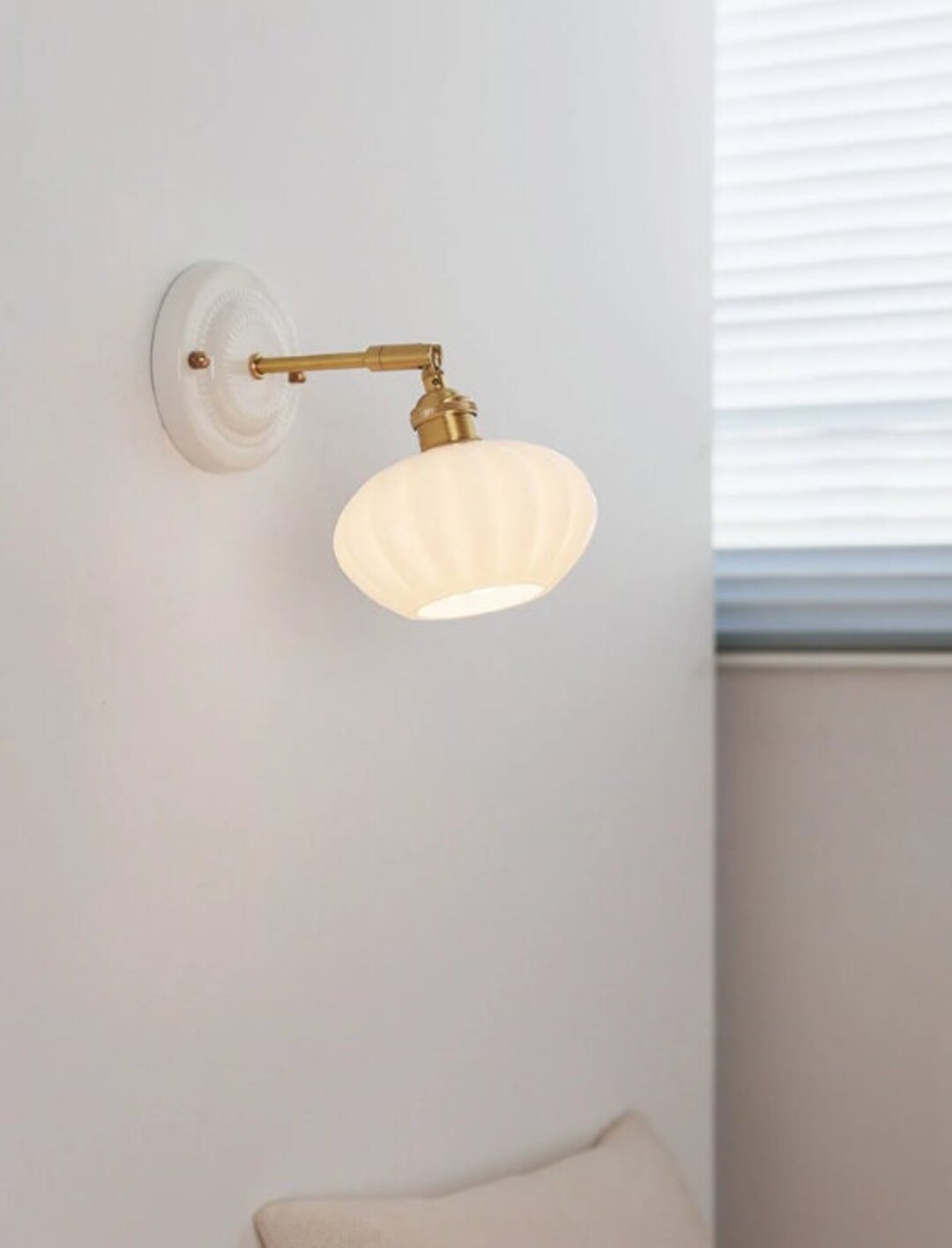 Ceramic Wall Lamp/ Plugin/ Pull Chain Wall Lamp, Retro Wall Lights