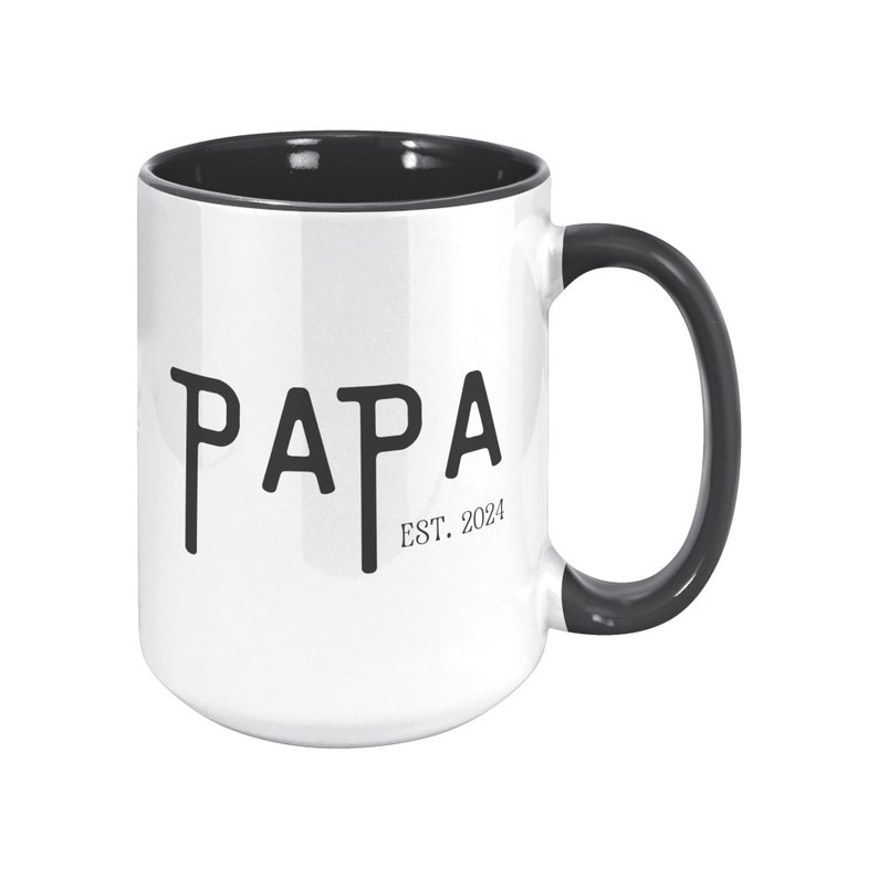 Papa EST 2024 Mug New Papa Mug Pregnancy Announcement New Dad Mug New