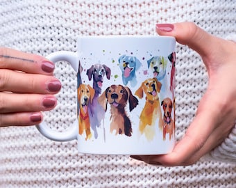 Cute Dog Mug Watercolor Dog Mug | Gift for Dog Lover Gift Dog Lover Mug Dog Mug Cute Funny Dog Mug Colorful Dog Mug Design Mug Dog Mom Gift