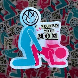 Adesivo a tema album omonimo dei Blink 182 - I Fucked Your Mom per laptop, bottiglia d'acqua o quaderno