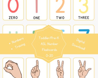 Toddler/Pre-K Number Flashcards