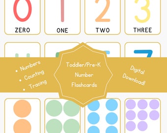 Toddler/Pre-K Number Flashcards