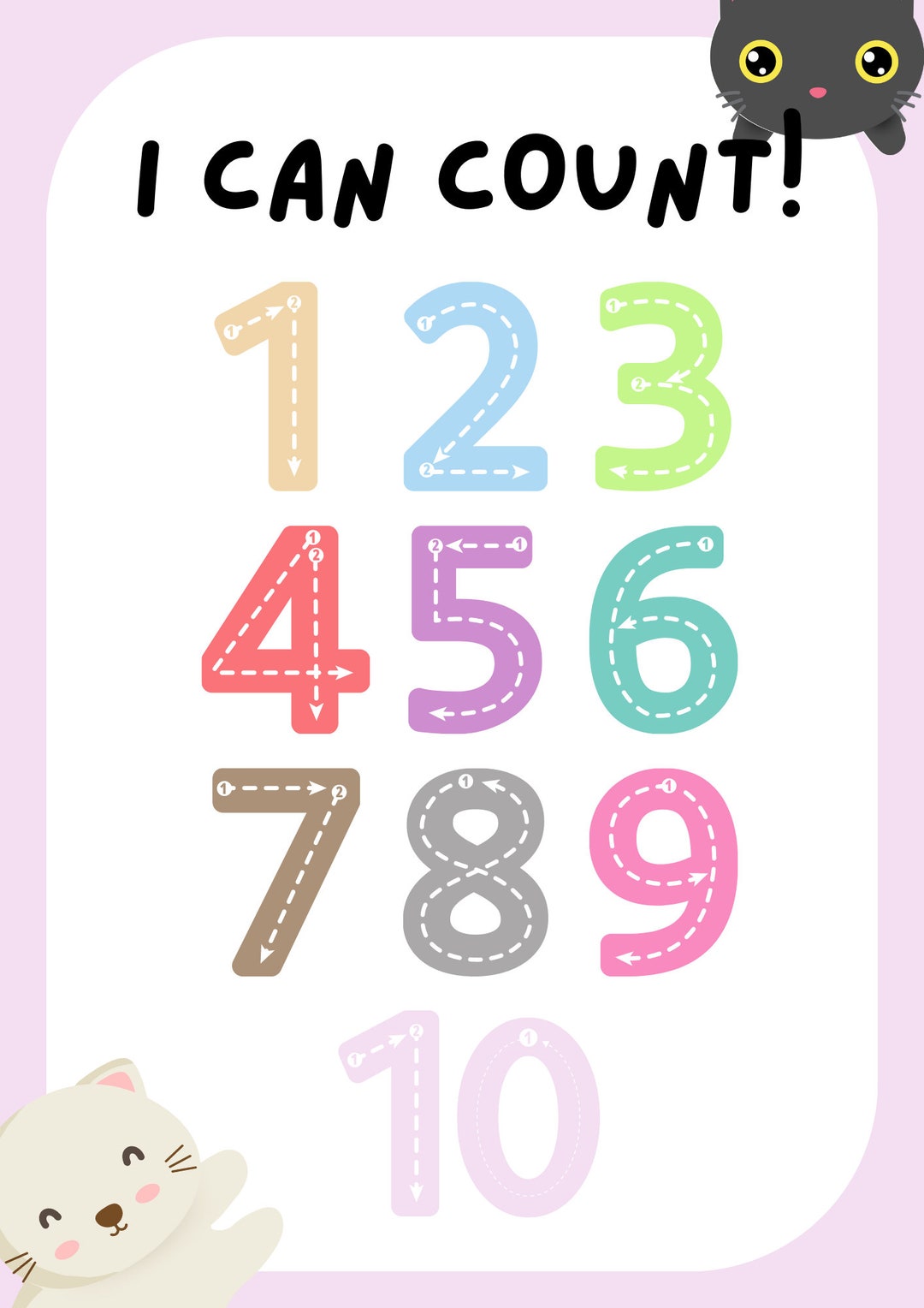 Ten Frames Number for Classroom Editable Posters and Excercise, Cute ...