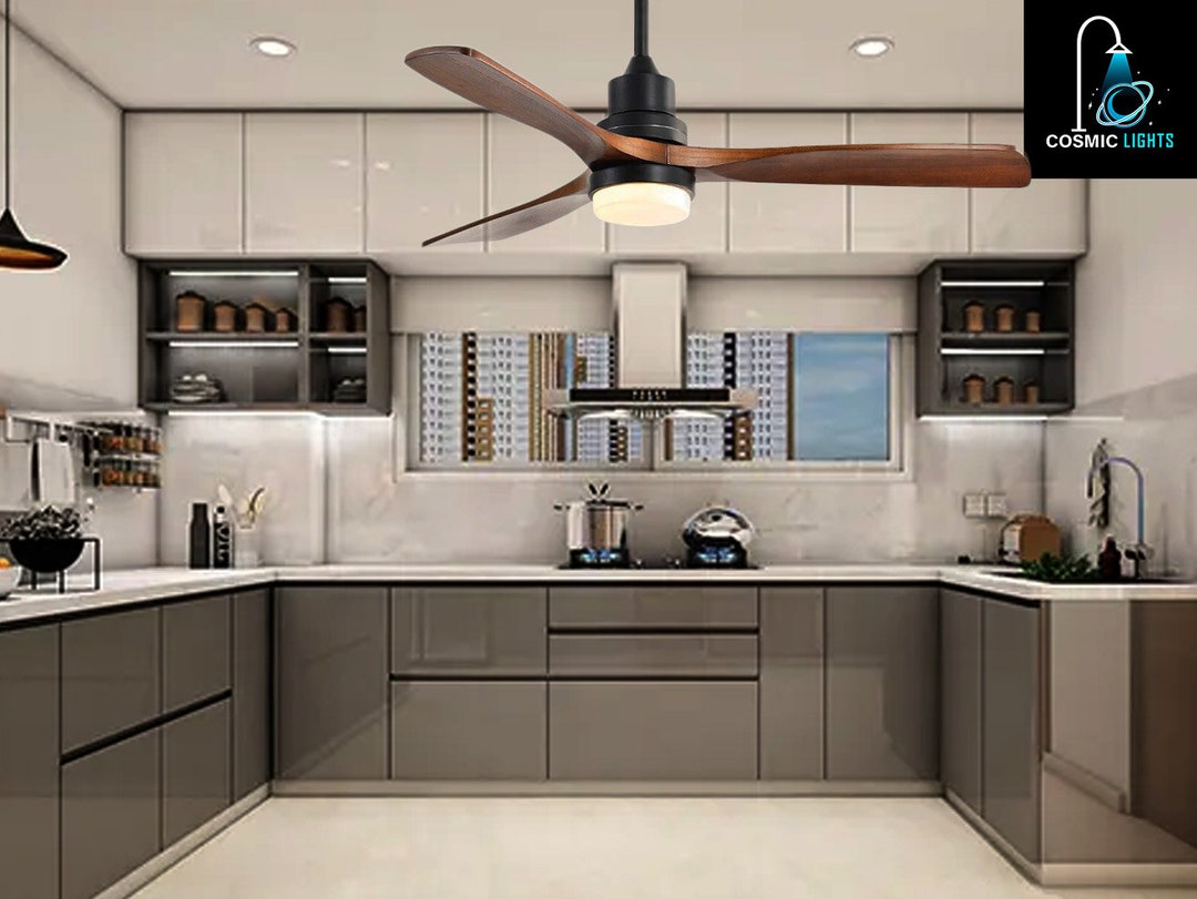 52 Inch Indoor/outdoor Wood Ceiling Fan Modern Ceiling Fan Ceiling Fan