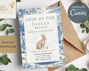Editable Easter Brunch Invitation Template (Digital Download)