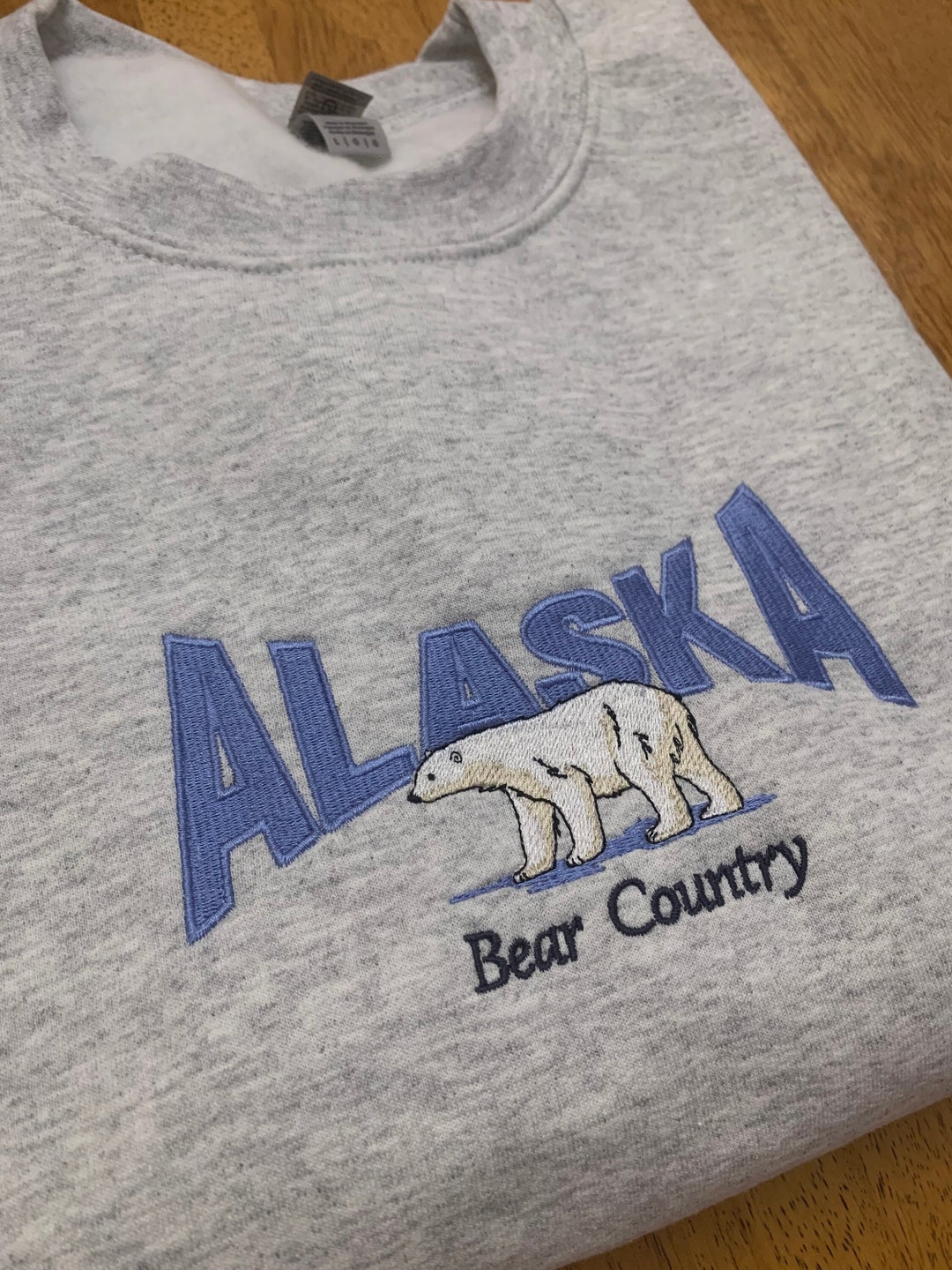 Alaska Embroidered Sweatshirt Etsy