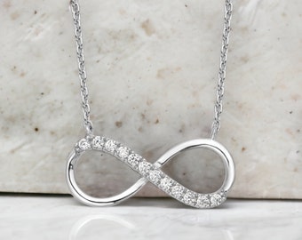 Silver Infinity Necklace, Infinity pendant Necklace, Gift For Her