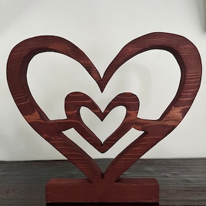 Wooden carved heart