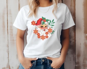 Christmas Santa Shirt, Retro Santa Shirt, Gift For Christmas, Retro Christmas Shirt, Christmas Shirt For Women, Gift For Women, Santa Shirt