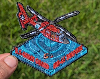 USCG MH-65 Dolphin Isometric Art 4" Morale Patch
