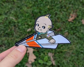 USCG Fixed Wing Kewpie Paper Airplane Morale Patch 4"