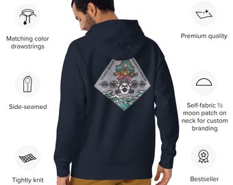 Kewpie Paper Airplane / Old Sacramento Patch Unisex Hoodie