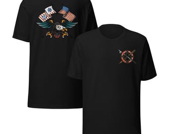 Life Saving Service / Eagle w/flags Unisex T-shirt