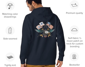 Lifesaving Service / American Eagle Flags Unisex Hoodie
