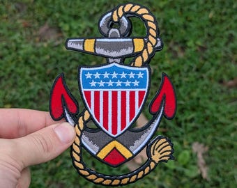 Chiefs Mess American Traditional Tattoo Anchor 6" x 4" LARGE