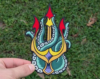 Shellback Trident Morale Patch 6" x 4" LARGE Patch