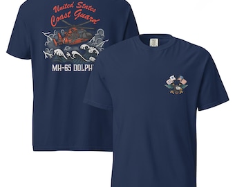 Eagle w/flags  /  USCG MH-65 "Dolphin"  Heavyweight Shirt