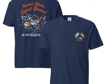 Eagle w/flags  /  USCG HC-144 Casa "Ocean Sentry"  Heavyweight Shirt