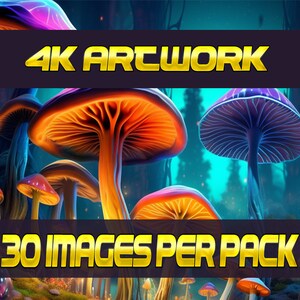 Psychedelic Mushroom Art Collection | Digital Art | Artful | Image collection | 4k | Trippy | Wallpaper | HD