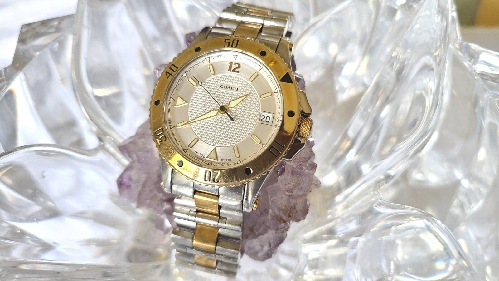 Coach watch two tone clearance