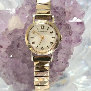 Vintage 60s Wittnauer Swiss 17Jewel  10K GF Silver-Dial Hand Wind Wrist Watch