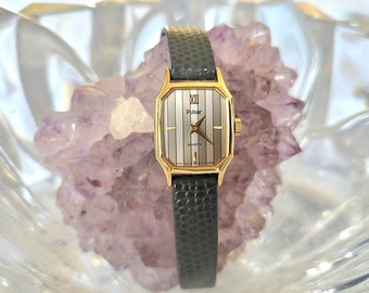 Vintage Pulsar Petite Size Quartz Silver-Dial Ladies Wrist Watch