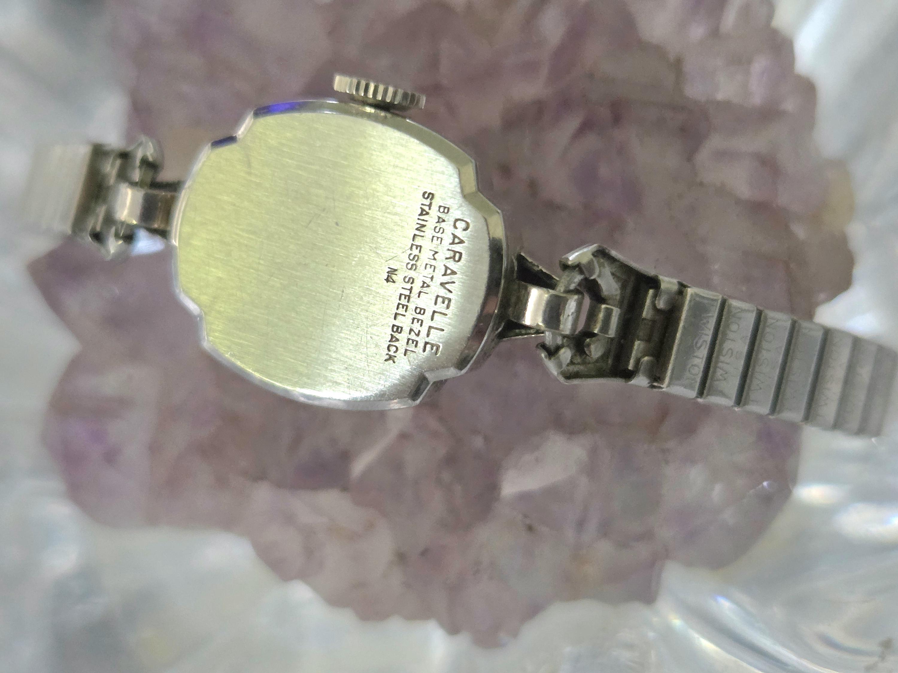 Vintage Caravelle Women\'s Petite Base Metal Bezel Stainless Steel Back Vintage Caravelle by Bulova Watch. Base metal bezel,... | Depop main image 4