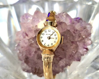 Vintage 40s Benrus Swiss 10K GF Yellow Gold Mechanical Wind Ladies Watch